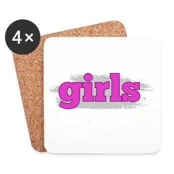 Girls Neon Pop - Untersetzer (4er-Set) - Weiß - Vorne