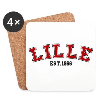 Lille Fondée en 1966 - Dessous de verre (lot de 4) - blanc - Devant