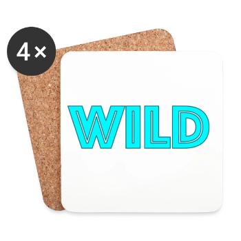 Wild Neon Lettering - Coasters (set of 4) - white - Front