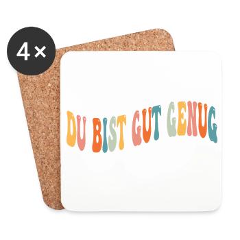 You're Good Enough Meme Quote Retro Groovy - Coasters (set of 4) - white - Front