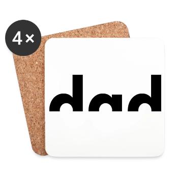 Dad Est. 2026 | Vater | Vatertag - Untersetzer (4er-Set) - Weiß - Vorne
