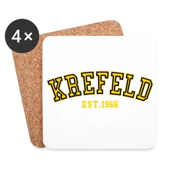Krefeld Est. 1966 - Coasters (set of 4) - white - Front