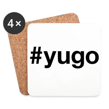 JUGOSLAWISCH YUGO Hashtag Jugoslawien - Untersetzer (4er-Set) - Weiß - Vorne