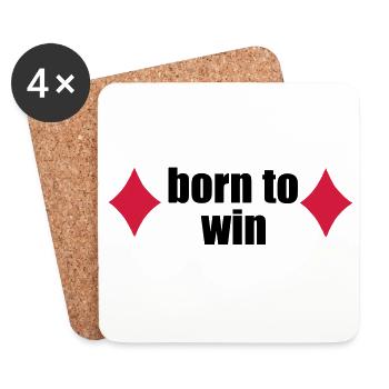 poker - Coasters (set of 4) - white - Front