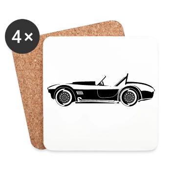 Auto Klassiker cobra Symbol icon Illustration Logo - Untersetzer (4er-Set) - Weiß - Vorne
