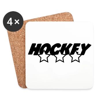 Hockey - Untersetzer (4er-Set) - Weiß - Vorne
