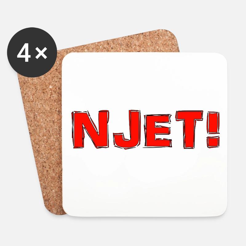 Njet! No In Russian Language Simple But Cool - Coasters (set of 4) - white