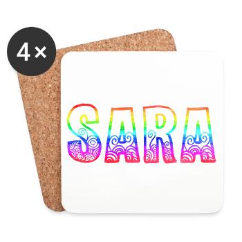 sara rs rainbow - Coasters (set of 4) - white - Front