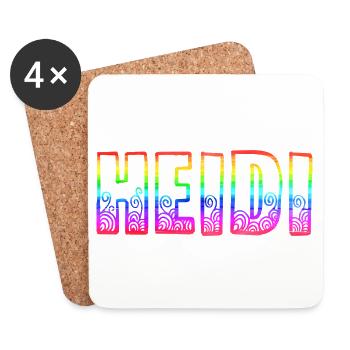 heidi rs rainbow - Coasters (set of 4) - white - Front