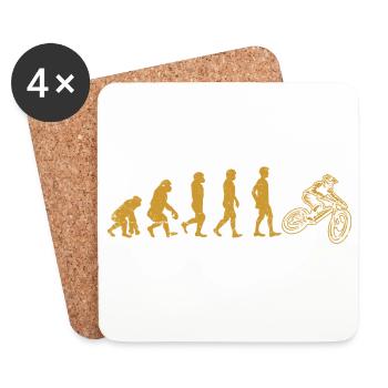 Evolution Moto Rider - Untersetzer (4er-Set) - Weiß - Vorne