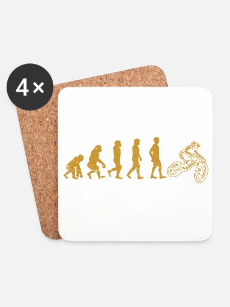 Evolution Moto Rider - Coasters (set of 4) - white