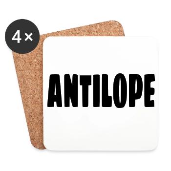 Antilope. Pour les personnes en fauteuil roulant avec humour # - Dessous de verre (lot de 4) - blanc - Devant