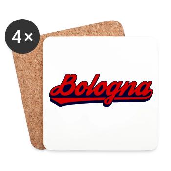 Bologna Script Retro Design - Untersetzer (4er-Set) - Weiß - Vorne
