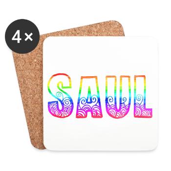 saul rs regenbogen - Untersetzer (4er-Set) - Weiß - Vorne