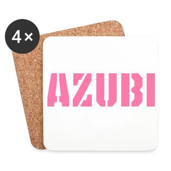 Azubi Tshirt 5 23 rosa - Untersetzer (4er-Set) - Weiß - Vorne