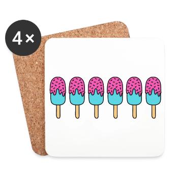 Eis - Untersetzer (4er-Set) - Weiß - Vorne