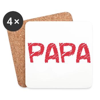 CHRISTMAS. YEAR. ANNIVERSARY. RETIREMENT. DAD. MAMAM. - Coasters (set of 4) - white - Front