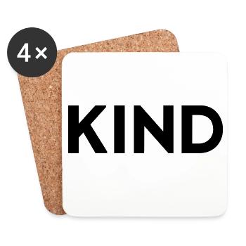 Kind Typografie Design VATER-MUTTER-KIND Geburtsta - Untersetzer (4er-Set) - Weiß - Vorne