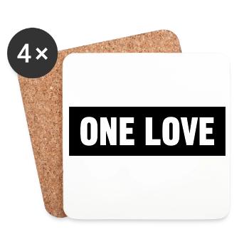 one love - Coasters (set of 4) - white - Front