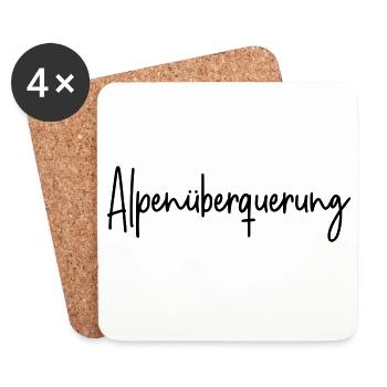 Alpenüberquerung - Untersetzer (4er-Set) - Weiß - Vorne
