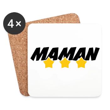 Maman d'Amour - Mother's Day - Coasters (set of 4) - white - Front
