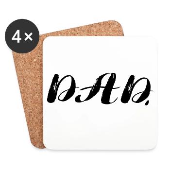Dad Father's Day Dad - Coasters (set of 4) - white - Front