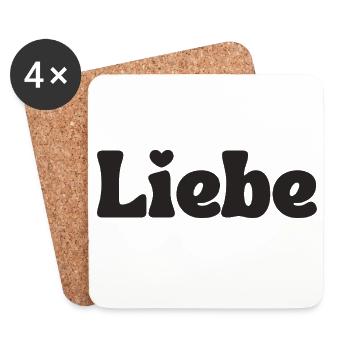 Love - Coasters (set of 4) - white - Front