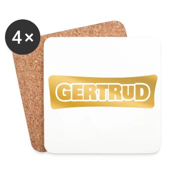 First name Gertrud - Coasters (set of 4) - white - Front