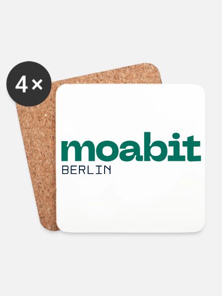 Moabit Berlin Schönes simples Design - Untersetzer (4er-Set) - Weiß