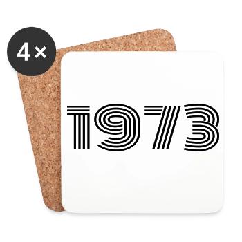 52e Anniversaire 52 ans Anniversaire - Dessous de verre (lot de 4) - blanc - Devant