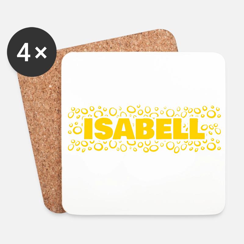 Geschenk für Isabell - Untersetzer (4er-Set) - Weiß