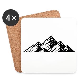 Mountains icon - Coasters (set of 4) - white - Front