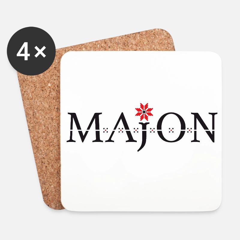 Majon – Springer - Untersetzer (4er-Set) - Weiß
