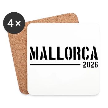 Mallorca 2026 Holidays - Coasters (set of 4) - white - Front