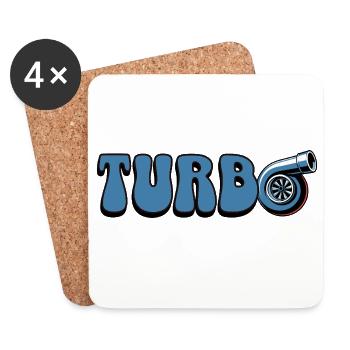 Turbo - Dessous de verre (lot de 4) - blanc - Devant