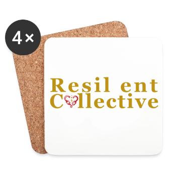 Resilient Collective Logo - Coasters (set of 4) - white - Front