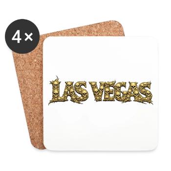 LAS VEGAS | Fontaine du Crâne d’Or - Dessous de verre (lot de 4) - blanc - Devant