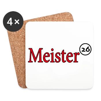 Meister 2026 Meisterschaft - Untersetzer (4er-Set) - Weiß - Vorne