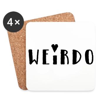 Weirdo - Untersetzer (4er-Set) - Weiß - Vorne