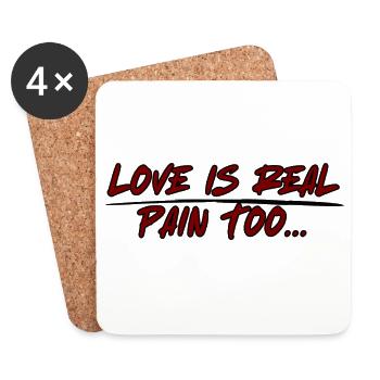 love is real - Untersetzer (4er-Set) - Weiß - Vorne