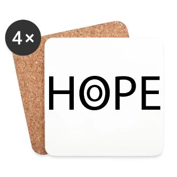 HOPE black - Untersetzer (4er-Set) - Weiß - Vorne