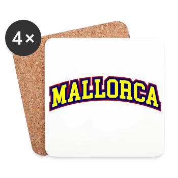 Mallorca lettering - Coasters (set of 4) - white - Front