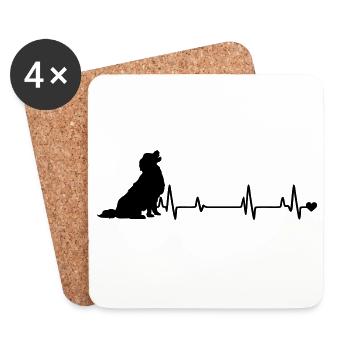 Paw print - Coasters (set of 4) - white - Front