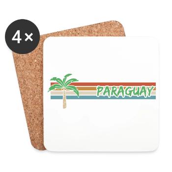 Geschenk für Paraguay - Untersetzer (4er-Set) - Weiß - Vorne