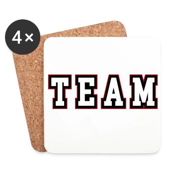 Team lettering - Coasters (set of 4) - white - Front