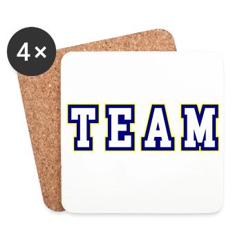 Team lettering - Coasters (set of 4) - white - Front