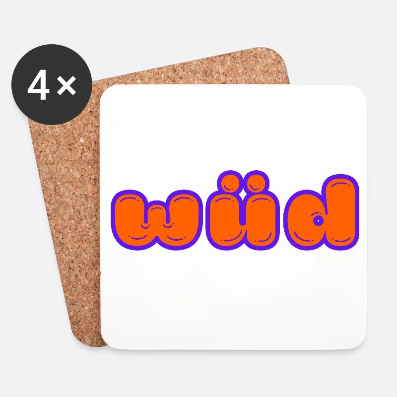 wüd - Untersetzer (4er-Set) - Weiß