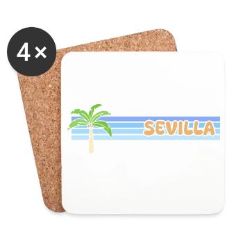 Sonne Sevilla - Untersetzer (4er-Set) - Weiß - Vorne