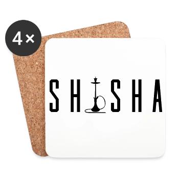 Shisha - Untersetzer (4er-Set) - Weiß - Vorne