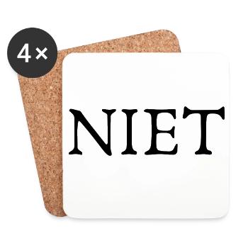 NIET | Russisches Statement - Untersetzer (4er-Set) - Weiß - Vorne